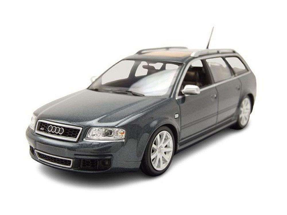 Maxichamps Modellauto Audi RS6 Avant Kombi 2002 grau metallic, Maßstab 1:43