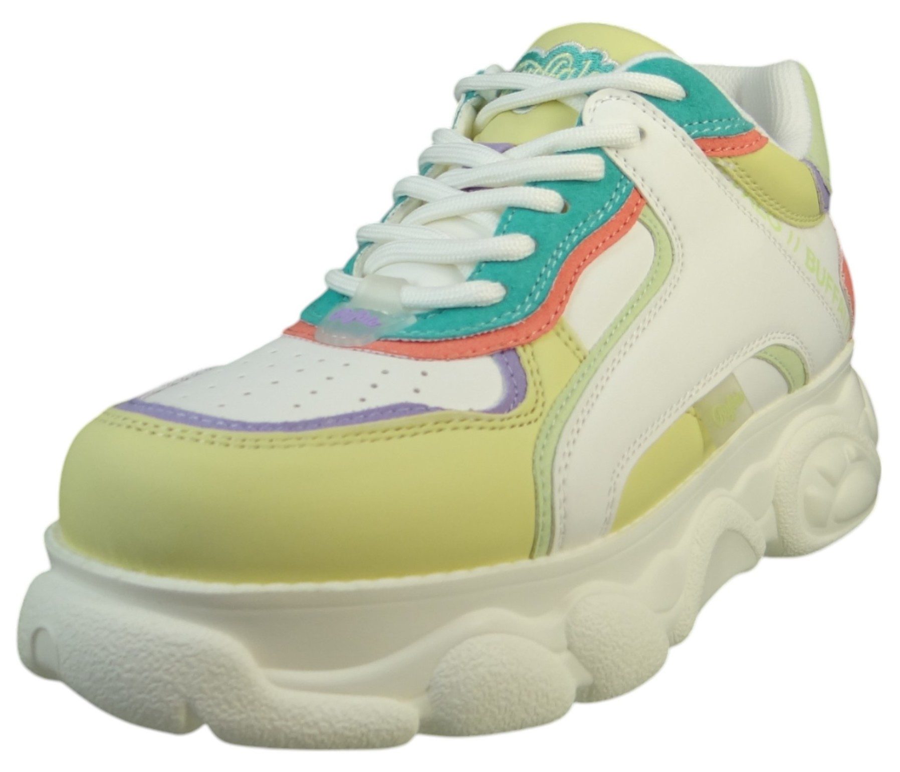 Buffalo 1636384 CLD Echo Low Top Yellow/Lime/Petrol Sneaker
