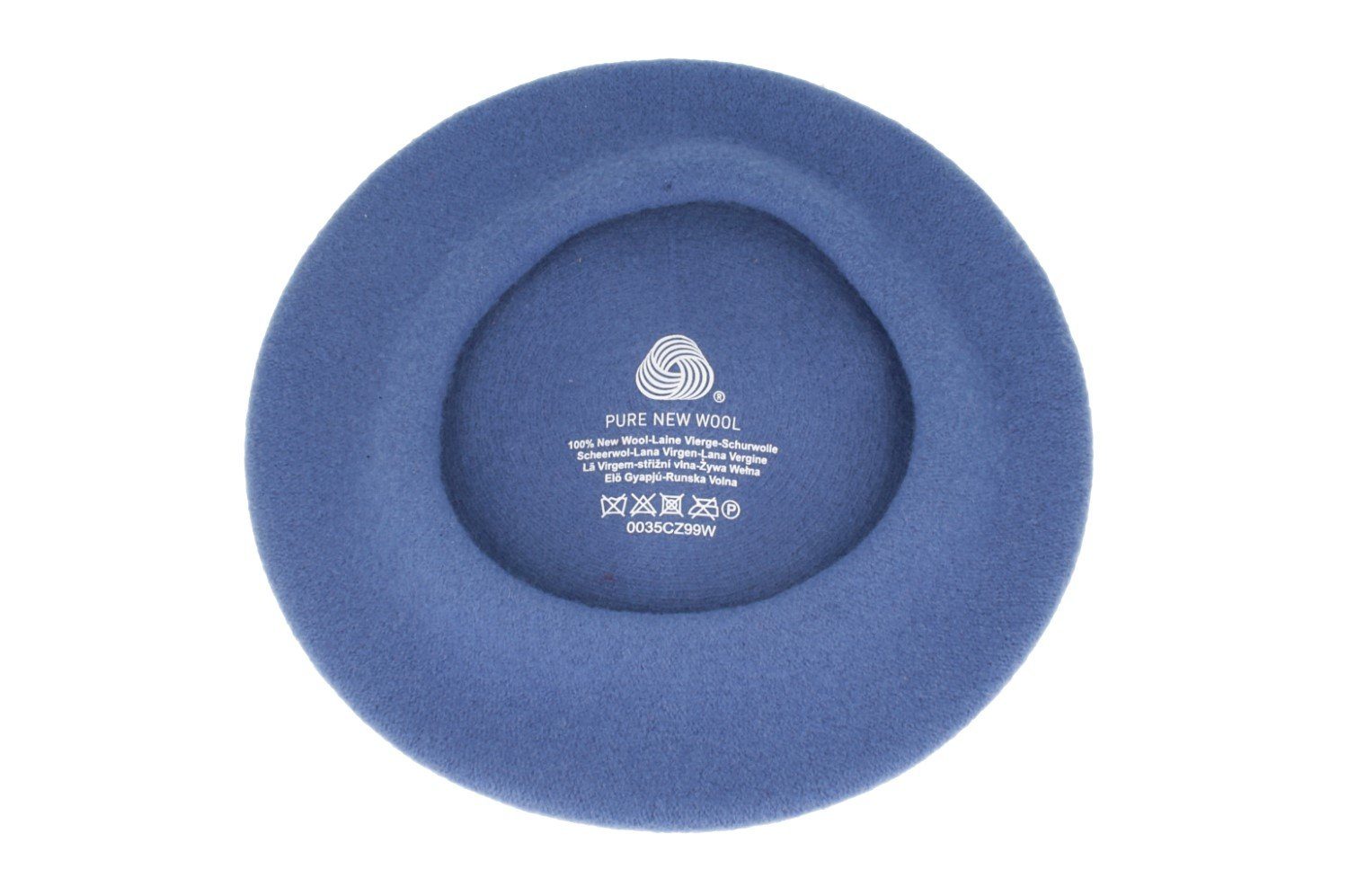 Loevenich Baskenmütze meliert aus Wolle bleu 122/051115