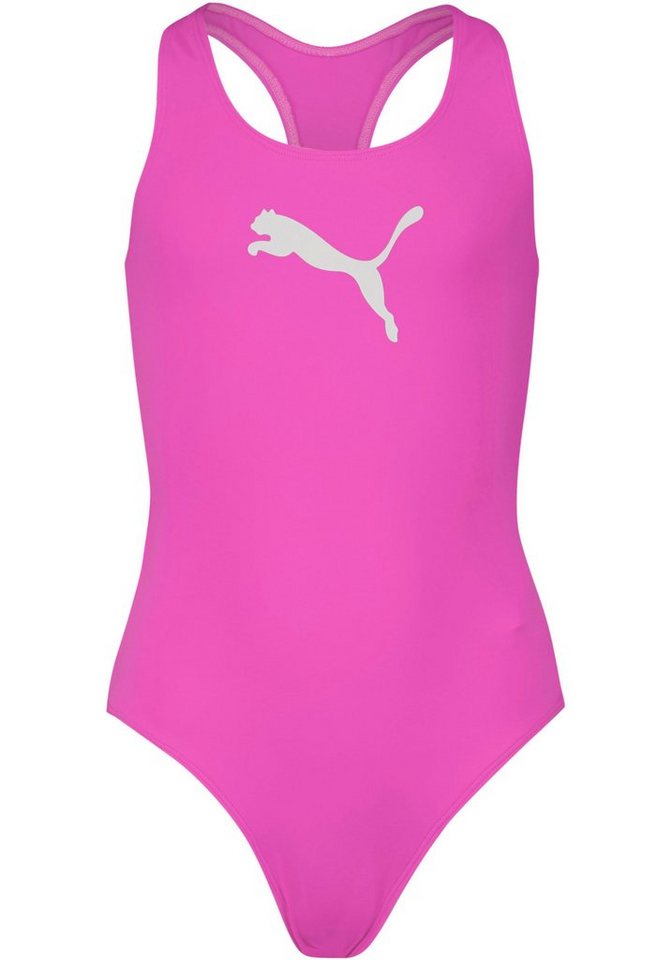 Mädchen-Schwimmanzug Racerback-Passform PUMA in Badeanzug