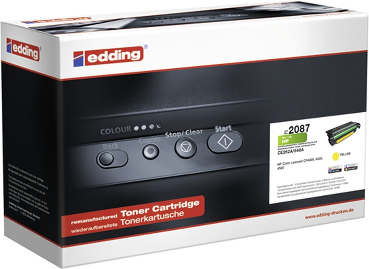 edding Tonerpatrone Toner kompatibel mit HP CE262A yellow
