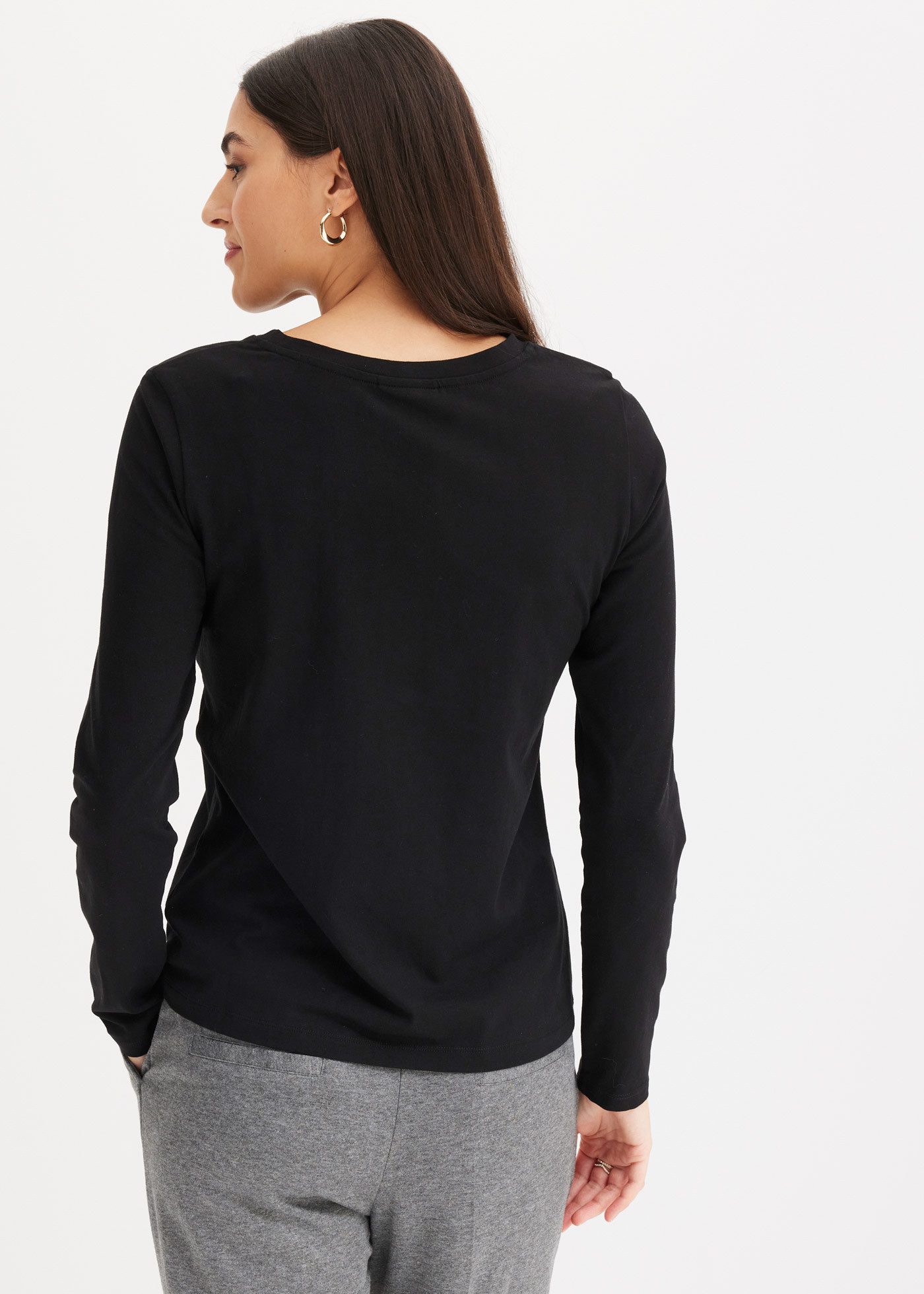 bonprix Langarmshirt (1-tlg) Slim fit Passform, Langarm, für Frühling und S günstig online kaufen
