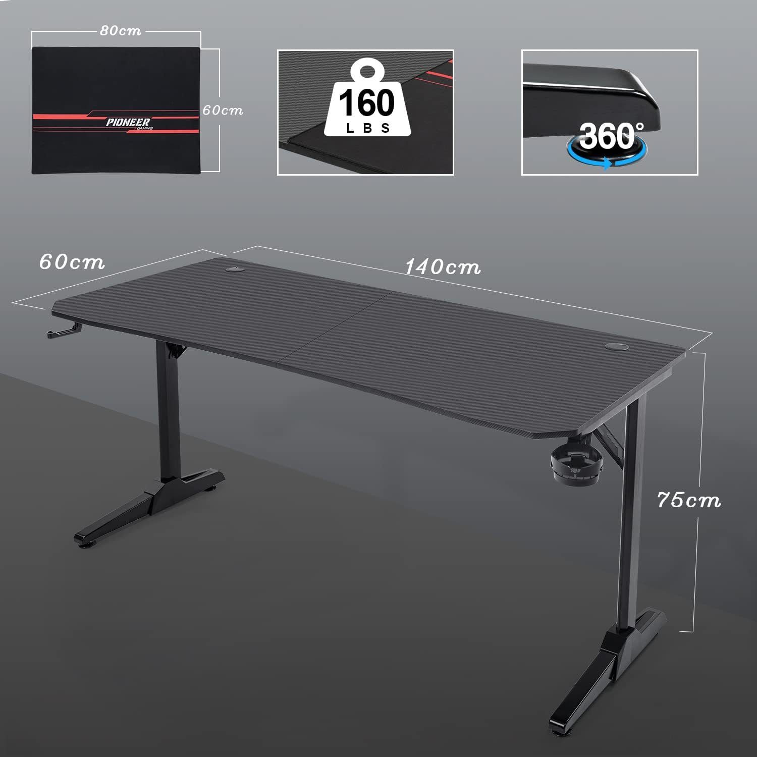 GUNJI Gamingtisch Computer Schreibtisch mit Becherhalter, günstig online kaufen