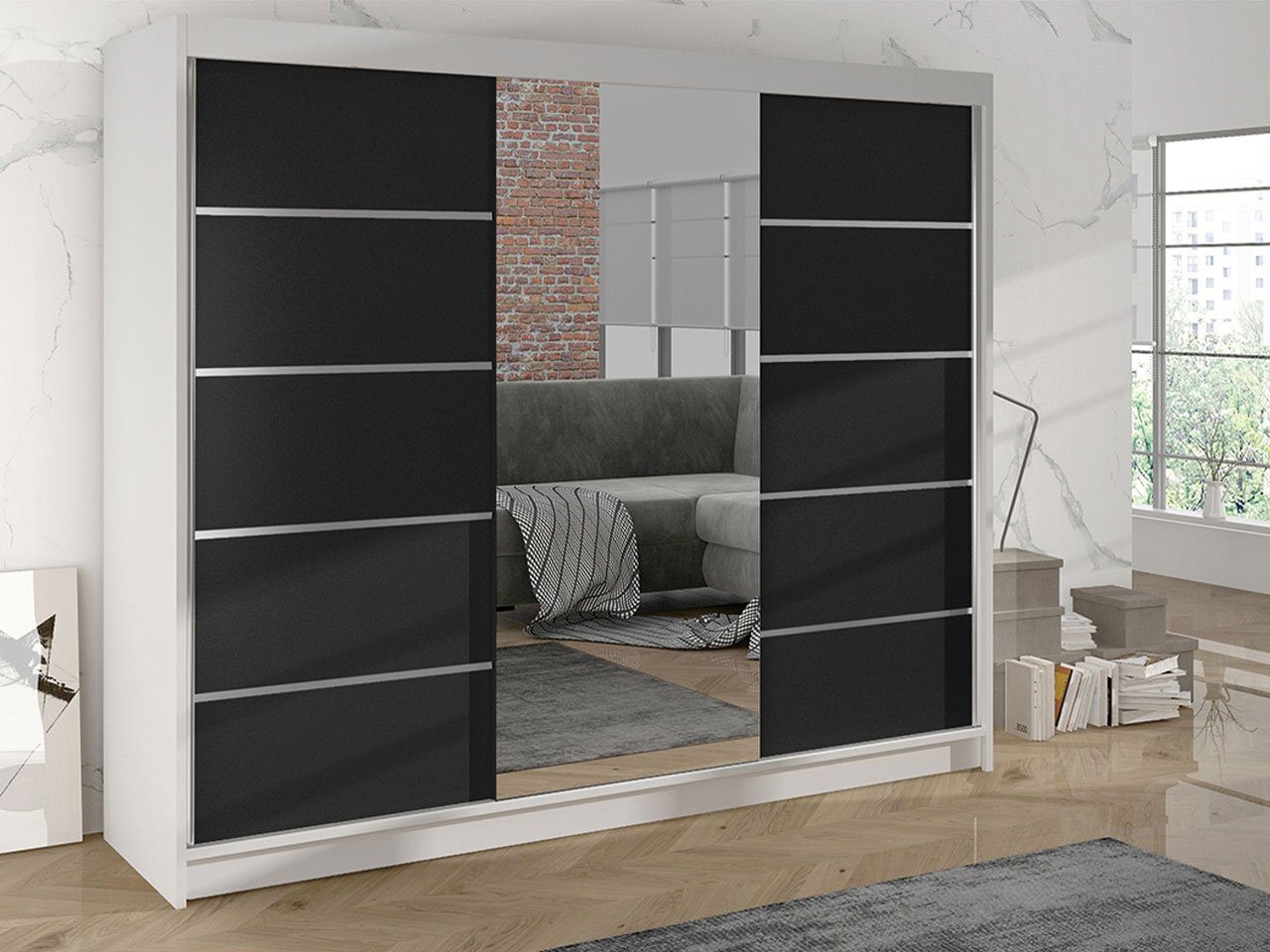 MIRJAN24 Kleiderschrank Derby VI mit Spiegel, günstig online kaufen