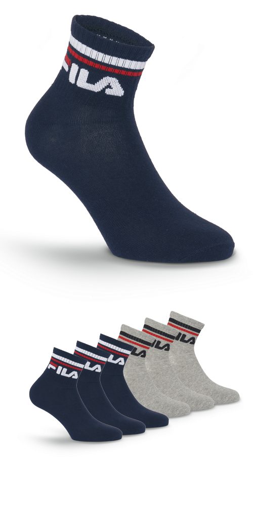 Fila Kurzsocken UNISEX QUARTER PLAIN SOCKS (6-Paar) mit Logo-Schriftzug günstig online kaufen