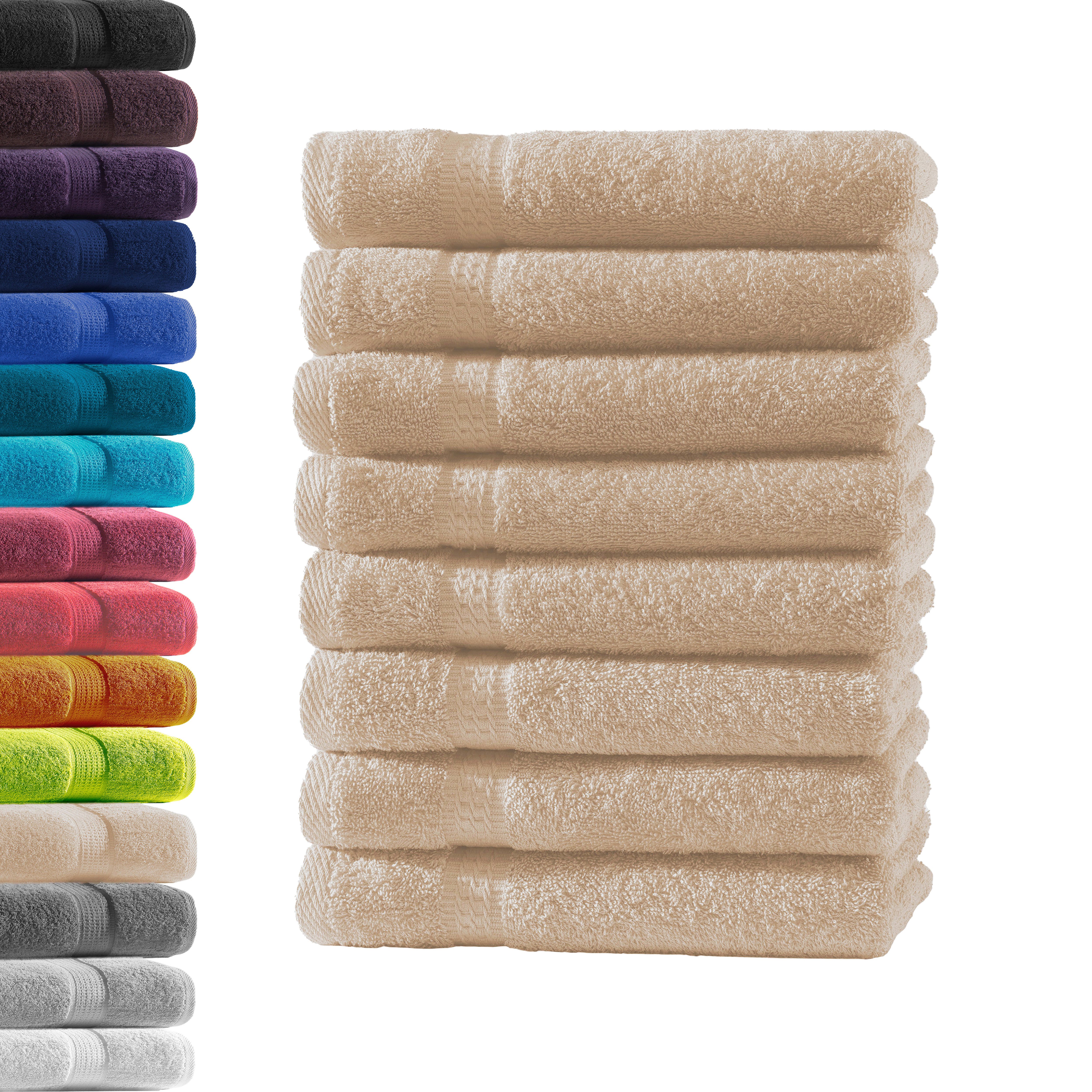 Hometex Premium Textiles Handtuch in Premium Qualität 500 g/m², Feinster Frottier-Stoff 100% Baumwolle, 8x Gästetuch, weich, saugfähig, extra schwer & flauschig