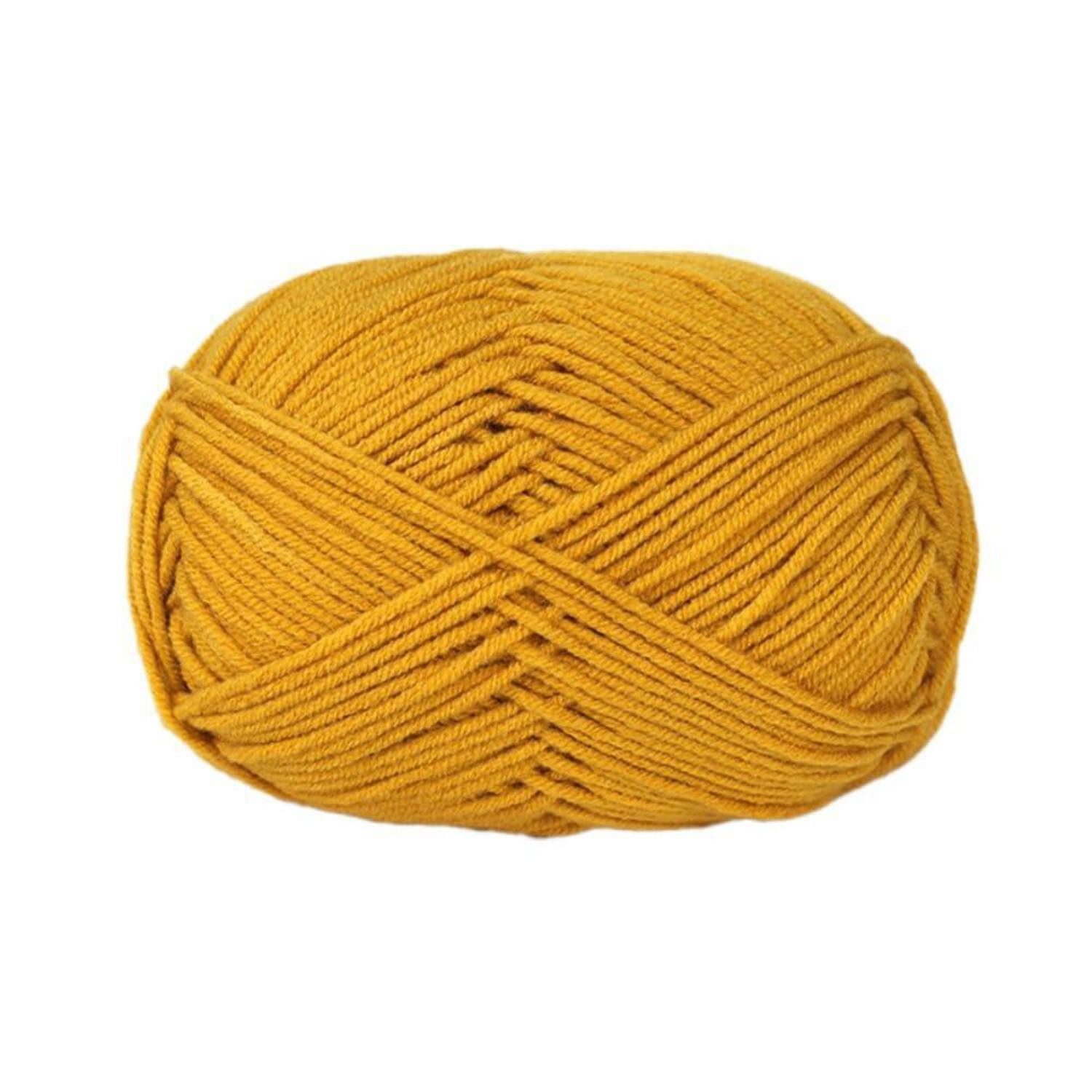 LuxusKollektion Häkelgarn Baumwolle 5x 50g Gold Häkelwolle