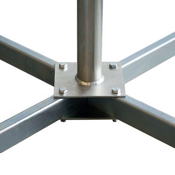 PremiumX SAT Balkonständer 4x50x50cm Stahl verzinkt Standhalter für SAT-Antenne SAT-Halterung