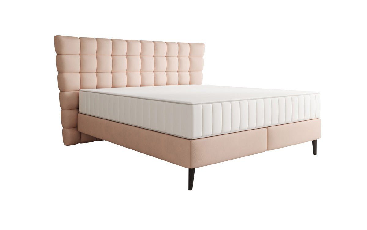 Luxusbetten24 Boxspringbett Alvion, aus echtem Leder