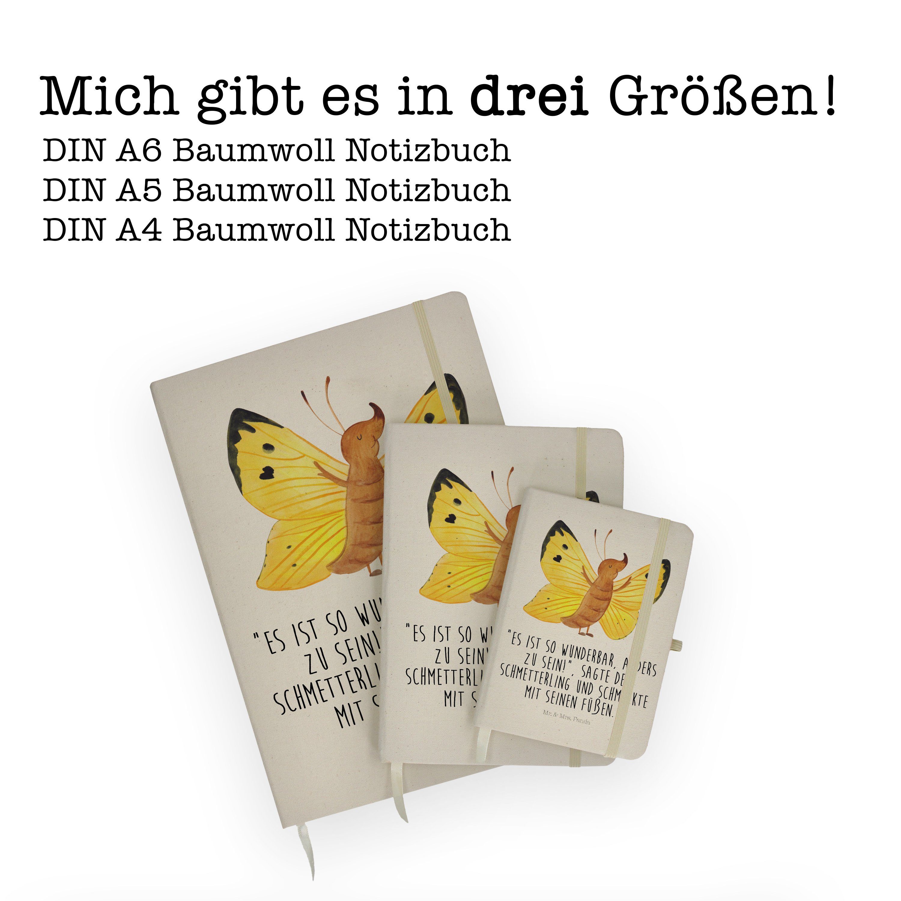 Mr. Mrs. Mrs. & Panda - Mr. Schreibbuch, - Geschenk, Schmetterling Transparent Zitronenfalter Notizbuch b Panda &