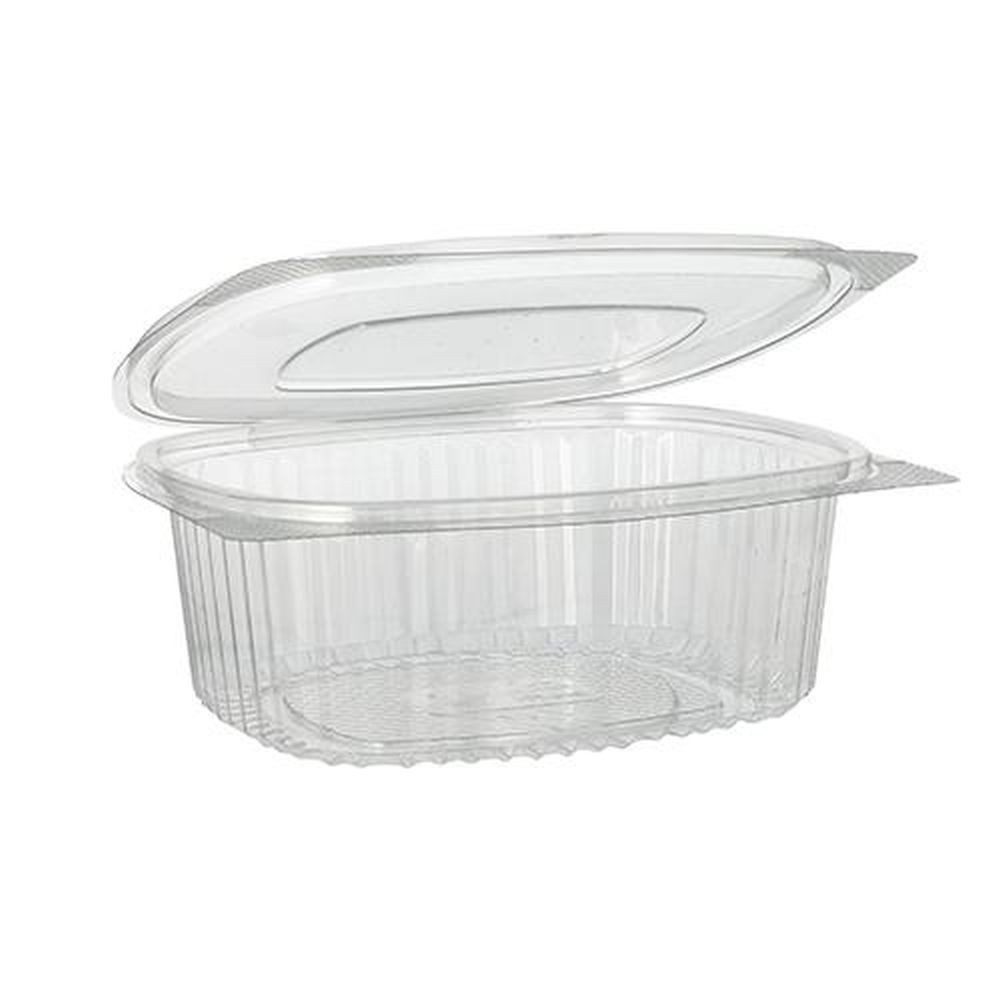 Starpak Becher 50 Feinkost- und Salatschalen oval 750ml 6,2cm x 14,4cm x 17,5cm klar