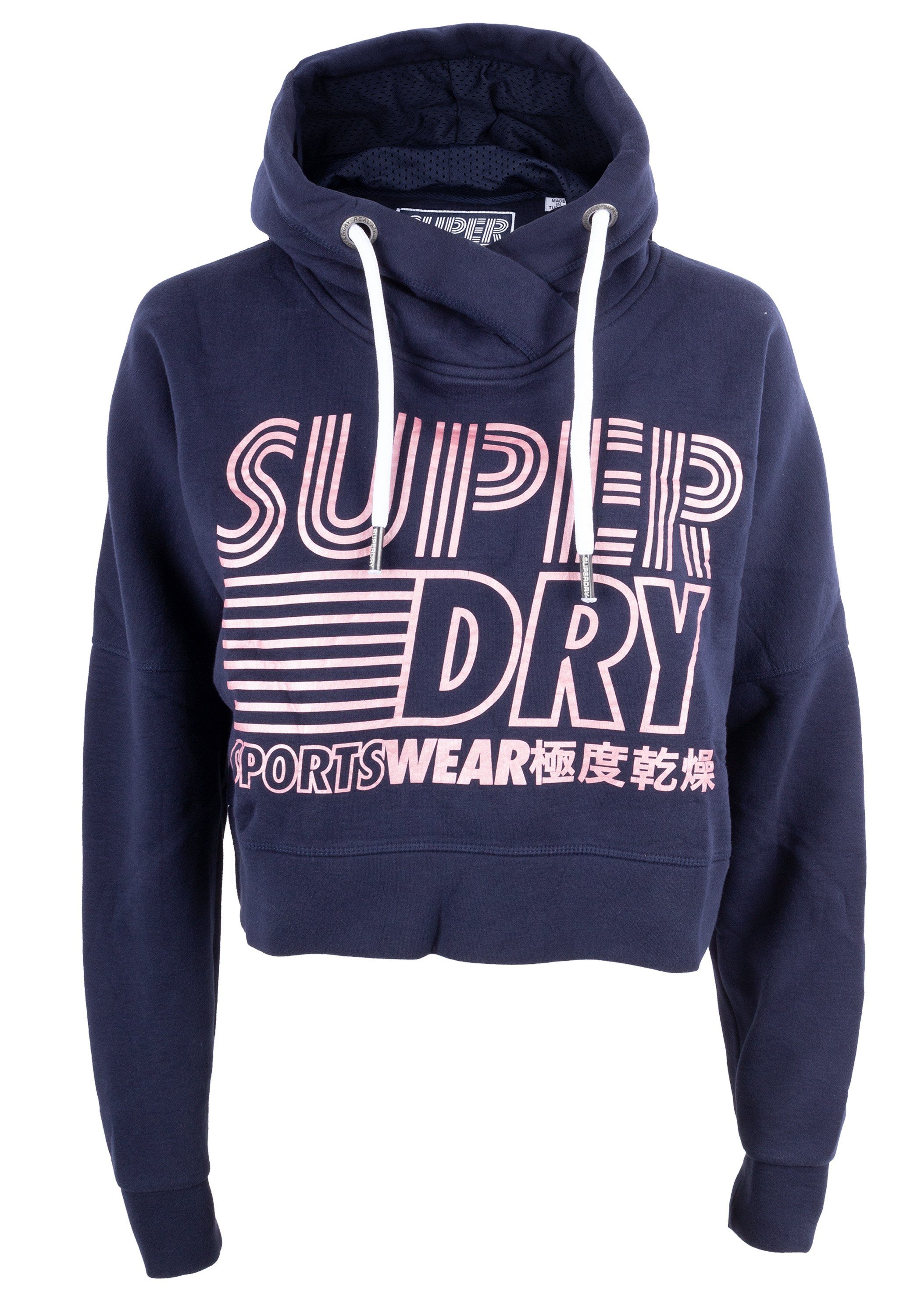 Superdry Kapuzensweatshirt Superdry Damen Hoodie Short Sportswear
