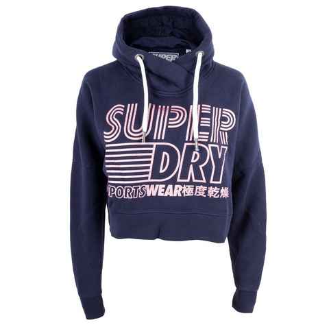 Superdry Kapuzensweatshirt Superdry Damen Hoodie Short Sportswear