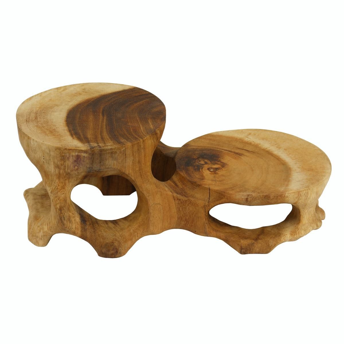 Oriental Galerie Blumenhocker Teakholz Tischchen Doppelstufe (1 St)