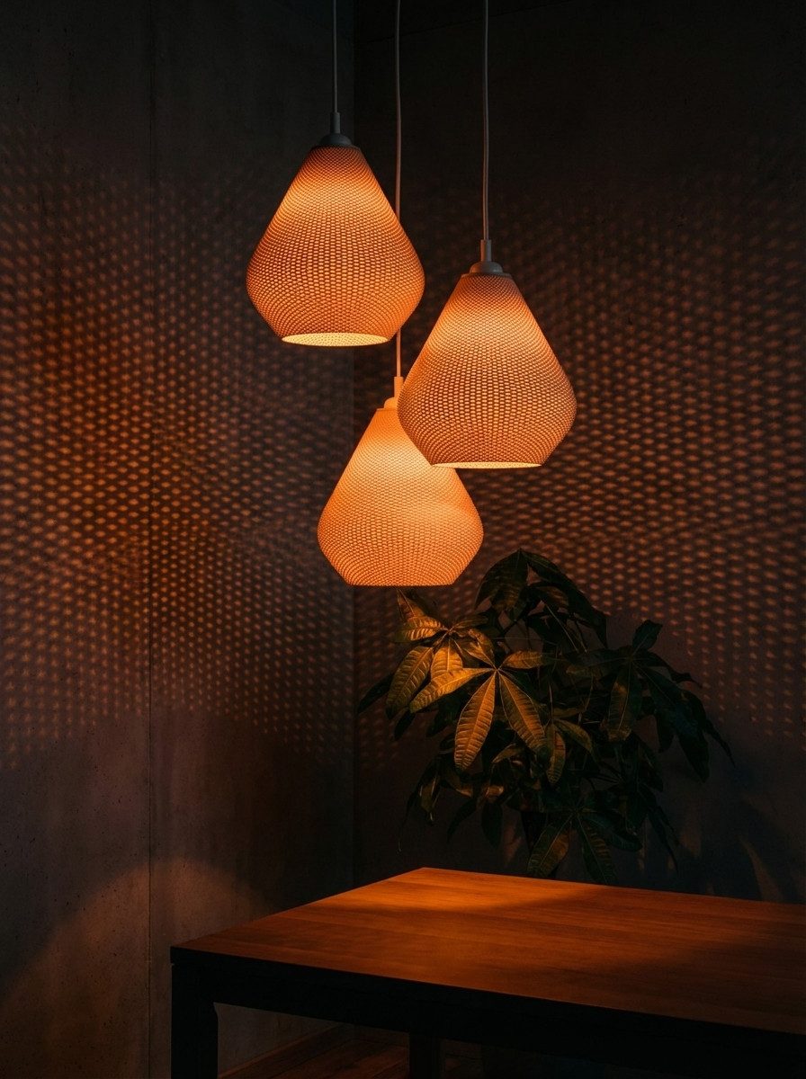 Roomberry Lampenschirm Lampenschirm Lun Hängelampe Pendelleuchte Esstisch E27 Tropfenform, Lampenschirm passend für E27 Lampenfassungen