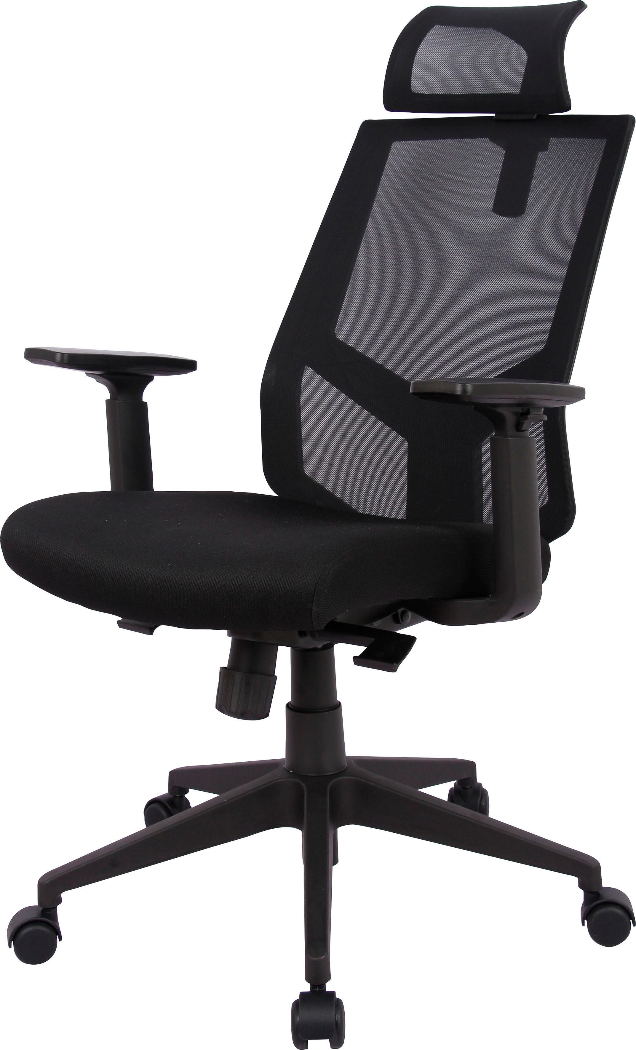 Ausstattung, Chefsessel Kopfstütze, Rückenlehne Armlehnen Schreibtischstuhl, hochwertige verstellbar ergonomische INOSIGN & Netti,