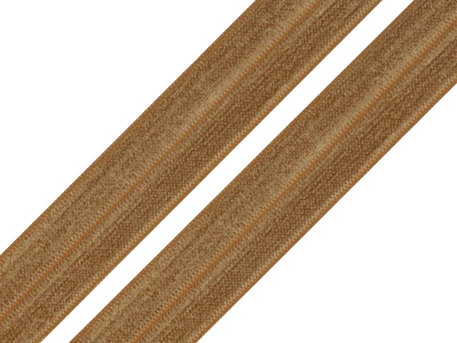 maDDma Gummiband 1m Falzgummi 20mm Faltgummi elastisches Einfassband Saumband Farbwahl, senfbraun