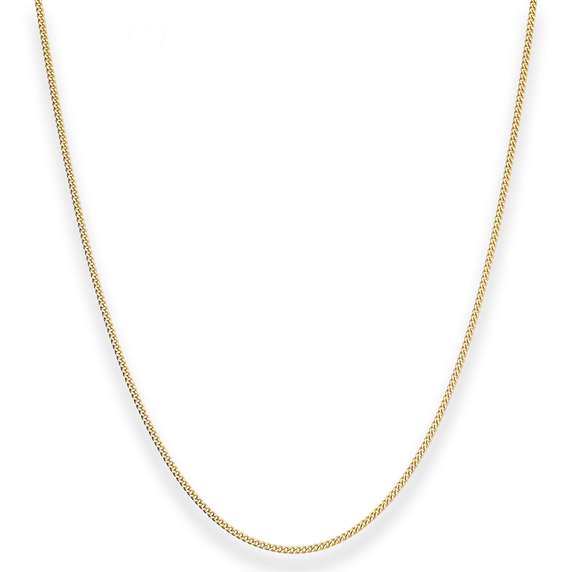 Schmuck Krone Goldkette 1,4mm Panzerkette aus 333 Gelbgold 50cm mit Zwischenöse, Gold 333