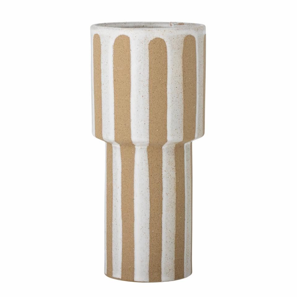 Dekovase Bloomingville Vase Awah D13x28,5cm Natur Steingut handgefertigt Unikat