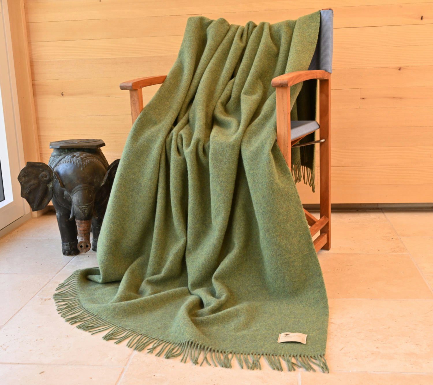 Wolldecke Wolldecke Alpsee aus 100% feiner Schurwolle 150x215 cm, Wohnen und Accessoires GmbH & Co. KG, Melierte Schurwolle