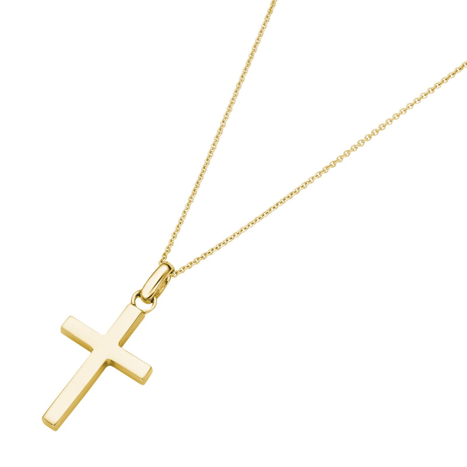 Smart Jewel Kreuzkette mit Anhänger Kreuz, Silber 925