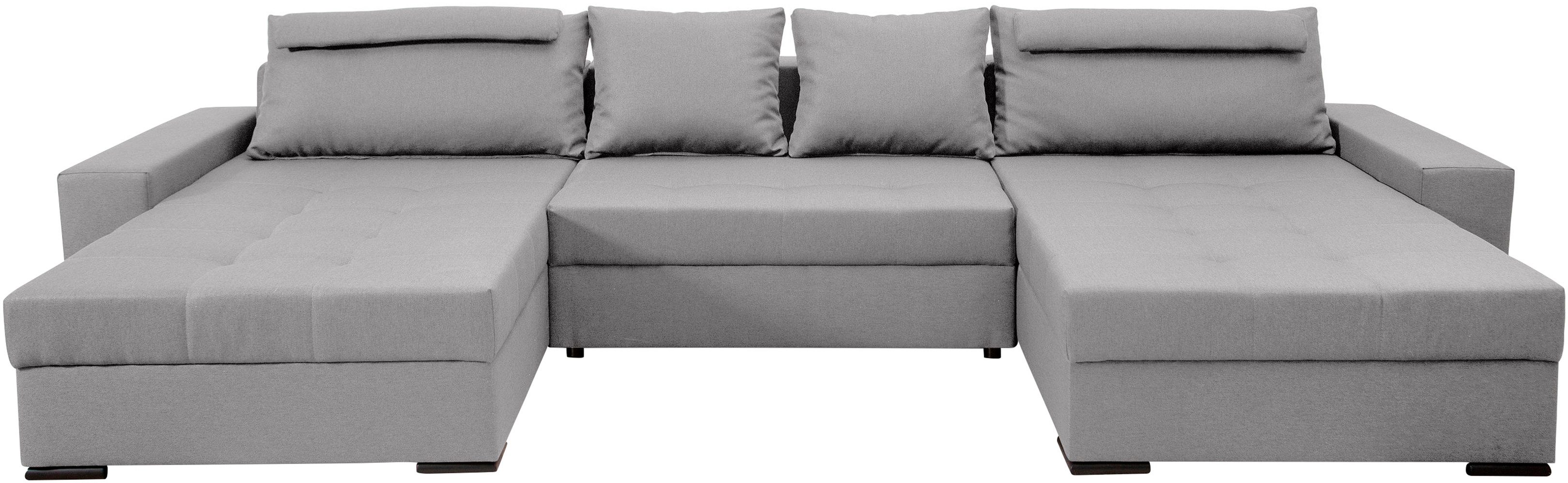 COLLECTION AB Wohnlandschaft Josy XXXL-Relax U-Form, B: 352 cm, Schlaffunktion, Bettkasten & 2 Nackenkissen, Federkern – Bild 2 von 5