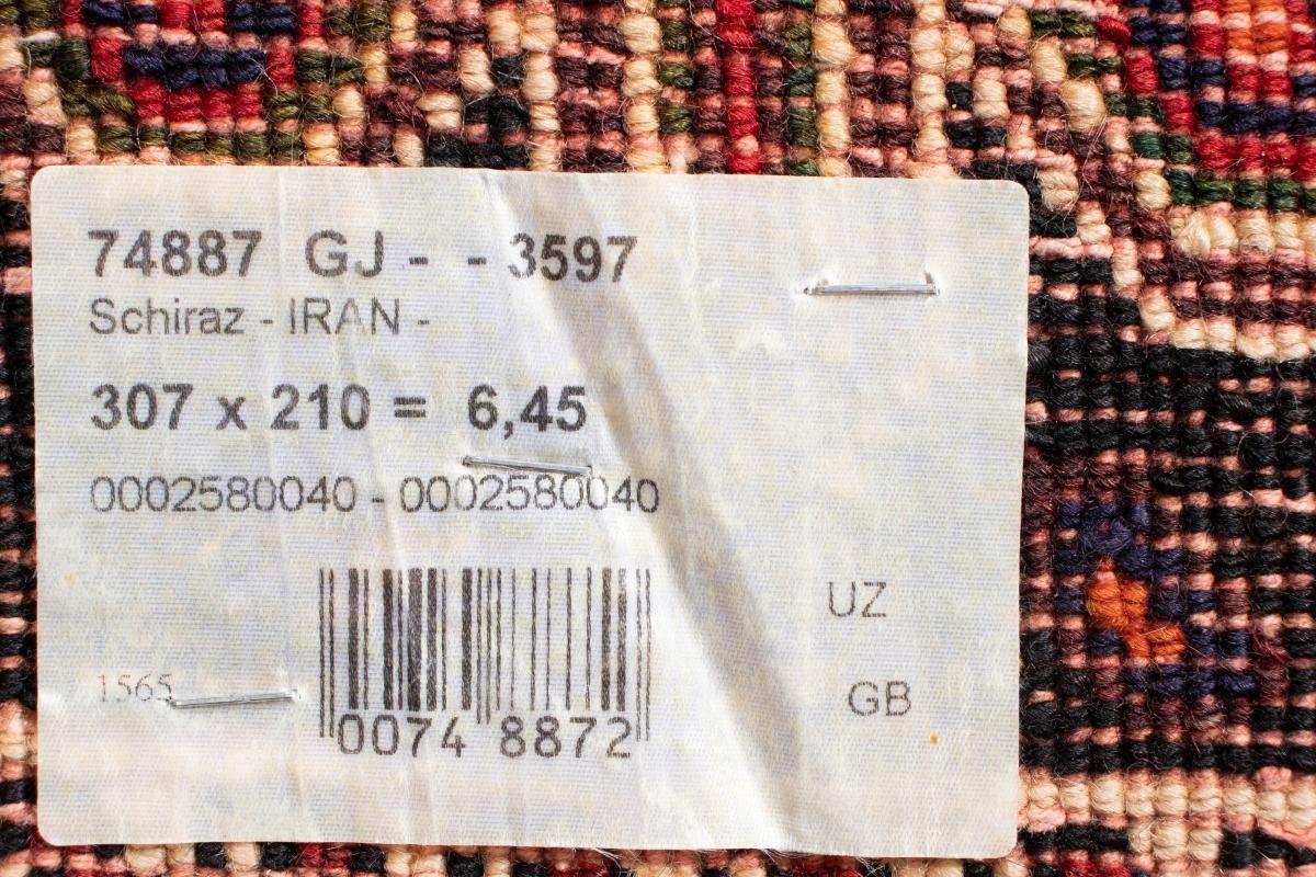 Orientteppich Shiraz Nain Perserteppich, / Orientteppich Trading, 211x308 10 Handgeknüpfter mm rechteckig, Höhe: