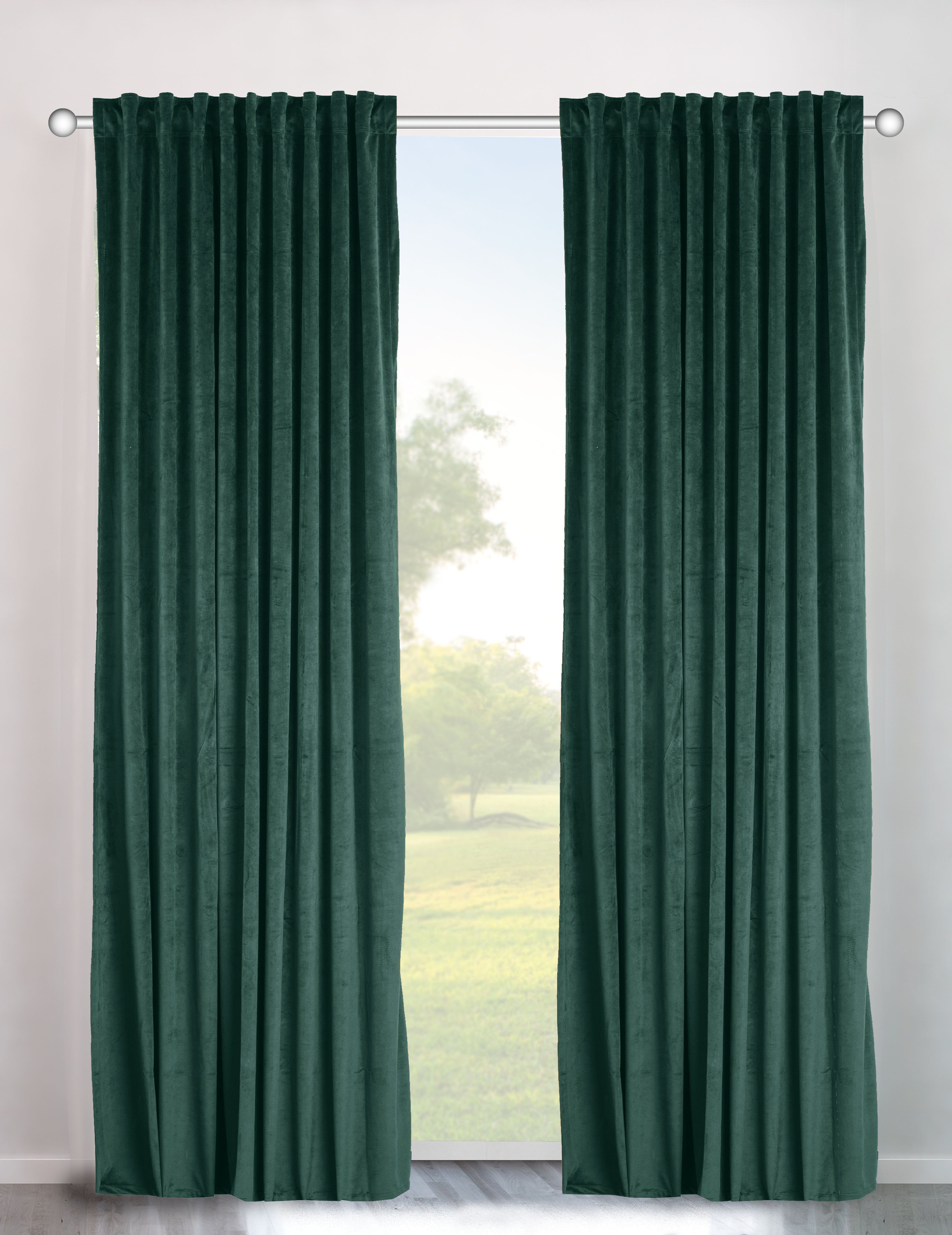 my home Vorhang Velvet uni (2 St), Multifunktionsband, blickdicht, Blickdic günstig online kaufen