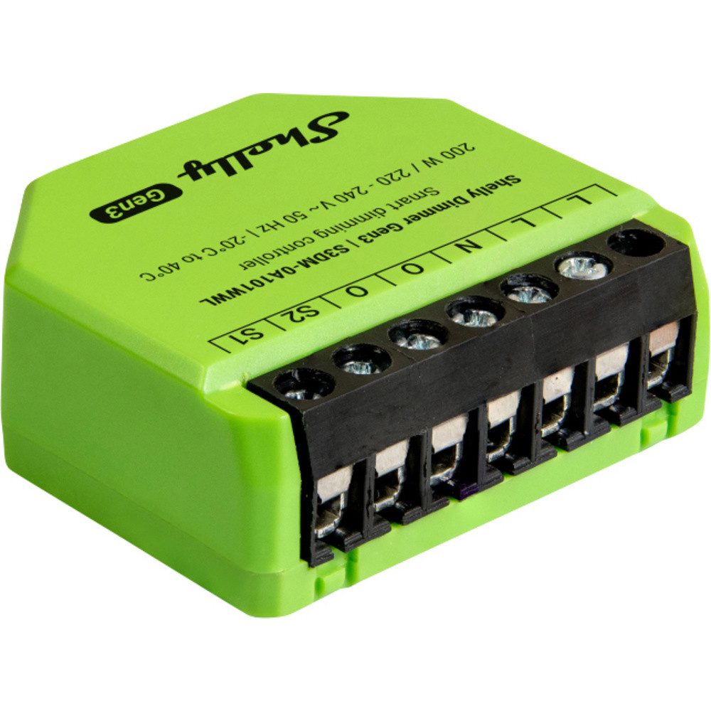 Shelly Shelly Dimmer Gen3 Dimmaktor Wi-Fi, Bluetooth Smart-Home-Zubehör