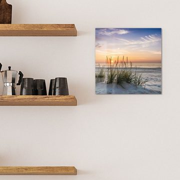 DEQORI Magnettafel 'Sonnenuntergang am Strand', Whiteboard Pinnwand beschreibbar