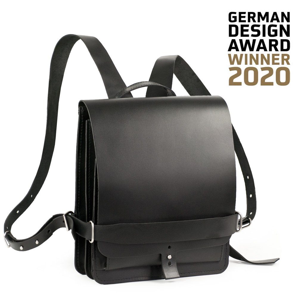 Jahn-Tasche Cityrucksack Kleiner Lederrucksack / Cityrucksack Gr. S, Schwarz, Jahn-Tasche 667