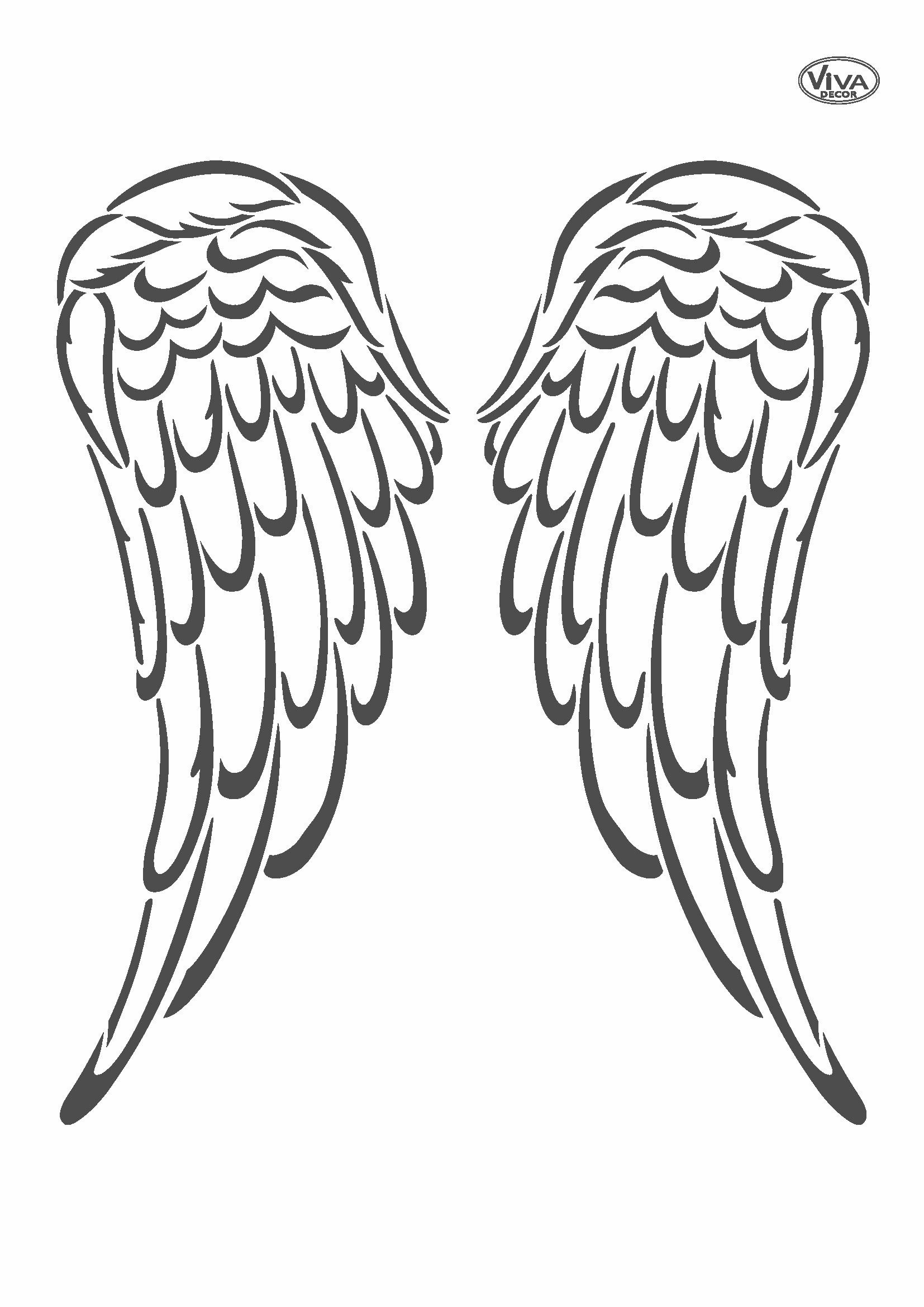 Viva Decor Malschablone Schablone Engelsflügel, 21 cm x 8 cm