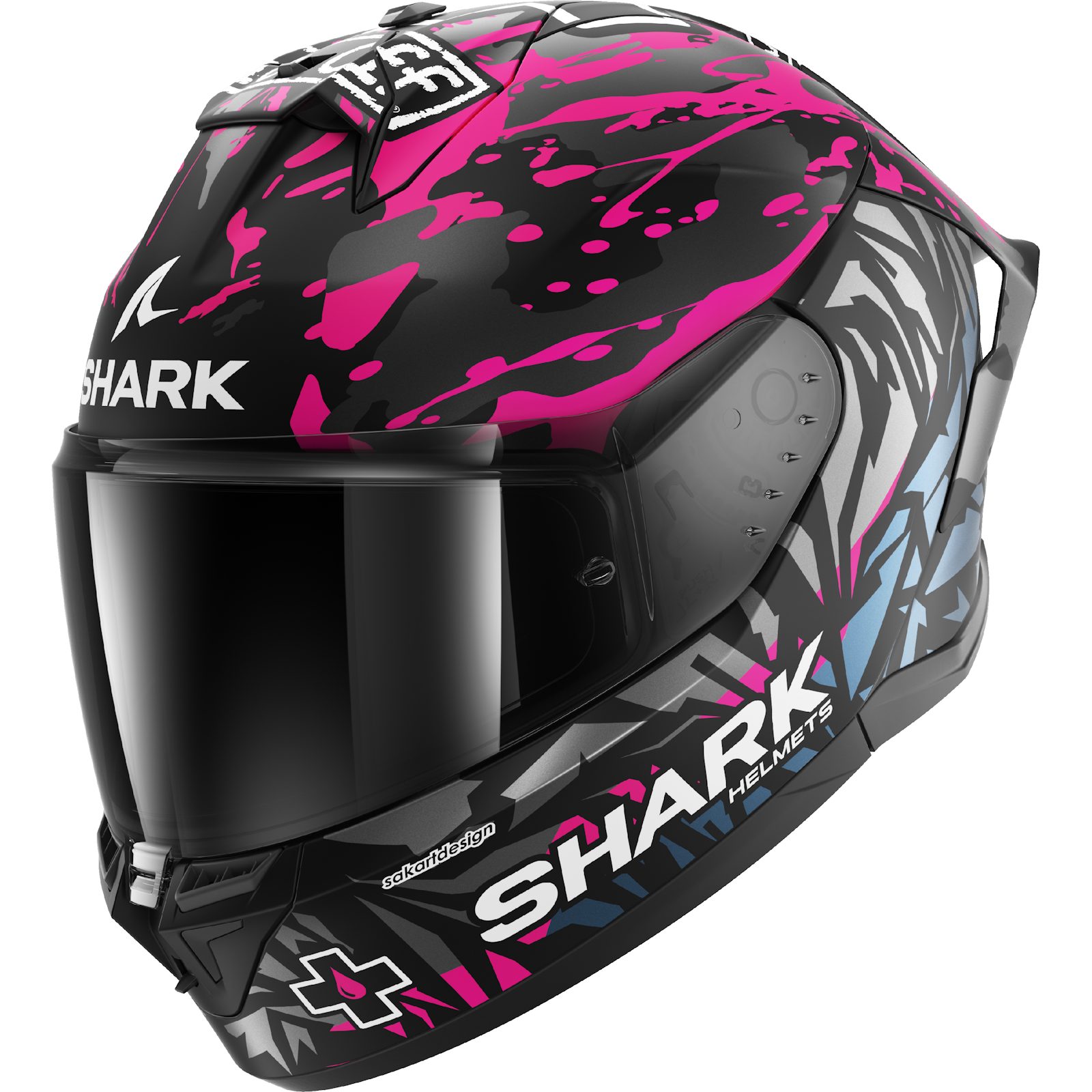 Shark Motorradhelm Shark SKWAL CUP Replica Redding Integralhelm Matt-Schwarz / Violett XL (1er Set)