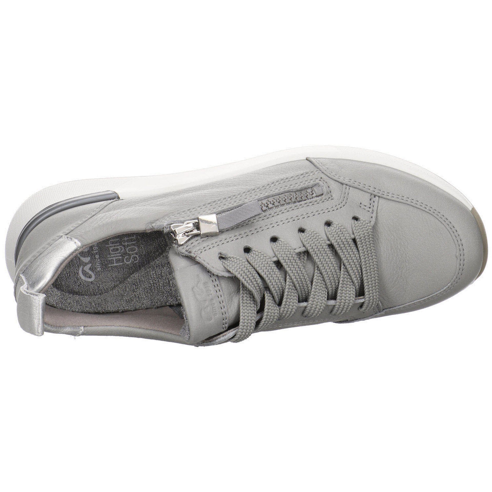 grau Sneaker Ara Schuhe Sneaker Venice Damen hell Sneaker Glattleder