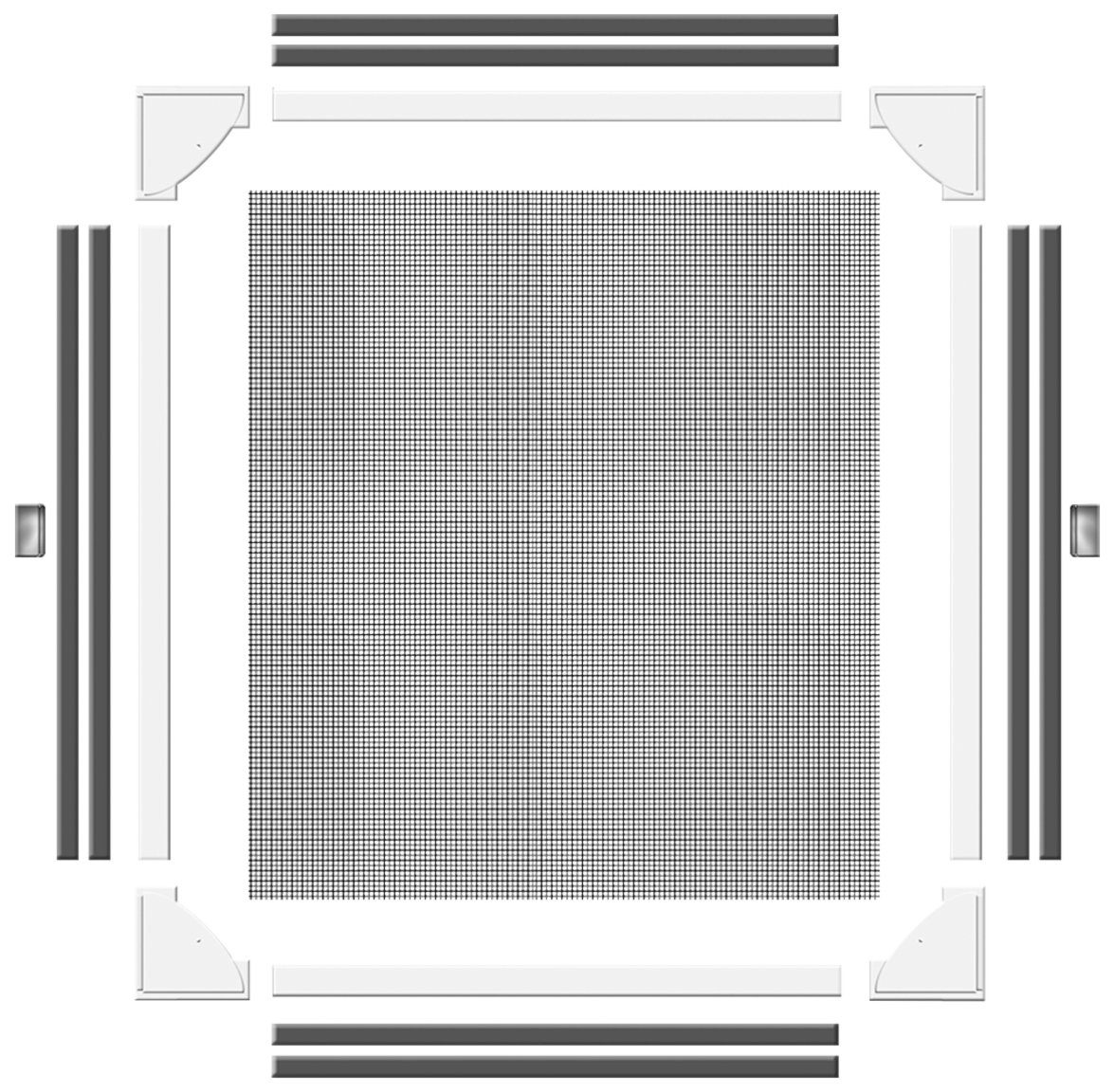 x Rahmen, Dachfenster mit 50749 Fiberglasgewebe SCHELLENBERG 140 80 inkl. für Insektenschutz Magnetrahmen, weiß, cm, Insektenschutz-Fensterrahmen