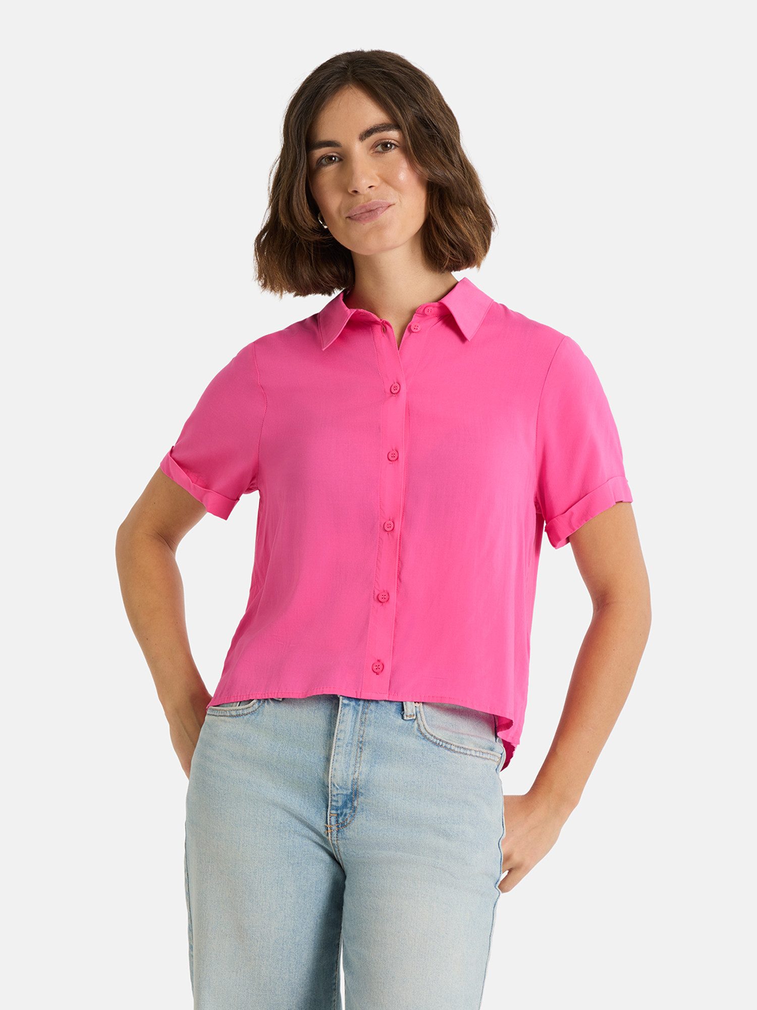 Lieblingsstück Hemdbluse RulaEP mit Umschlagsaum an den Ärmeln, lockerer Fit