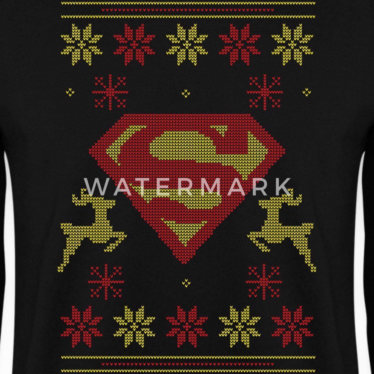 Spreadshirt Sweatshirt Justice League Superman Logo Ugly Christmas Unisex Pullover (1-tlg)