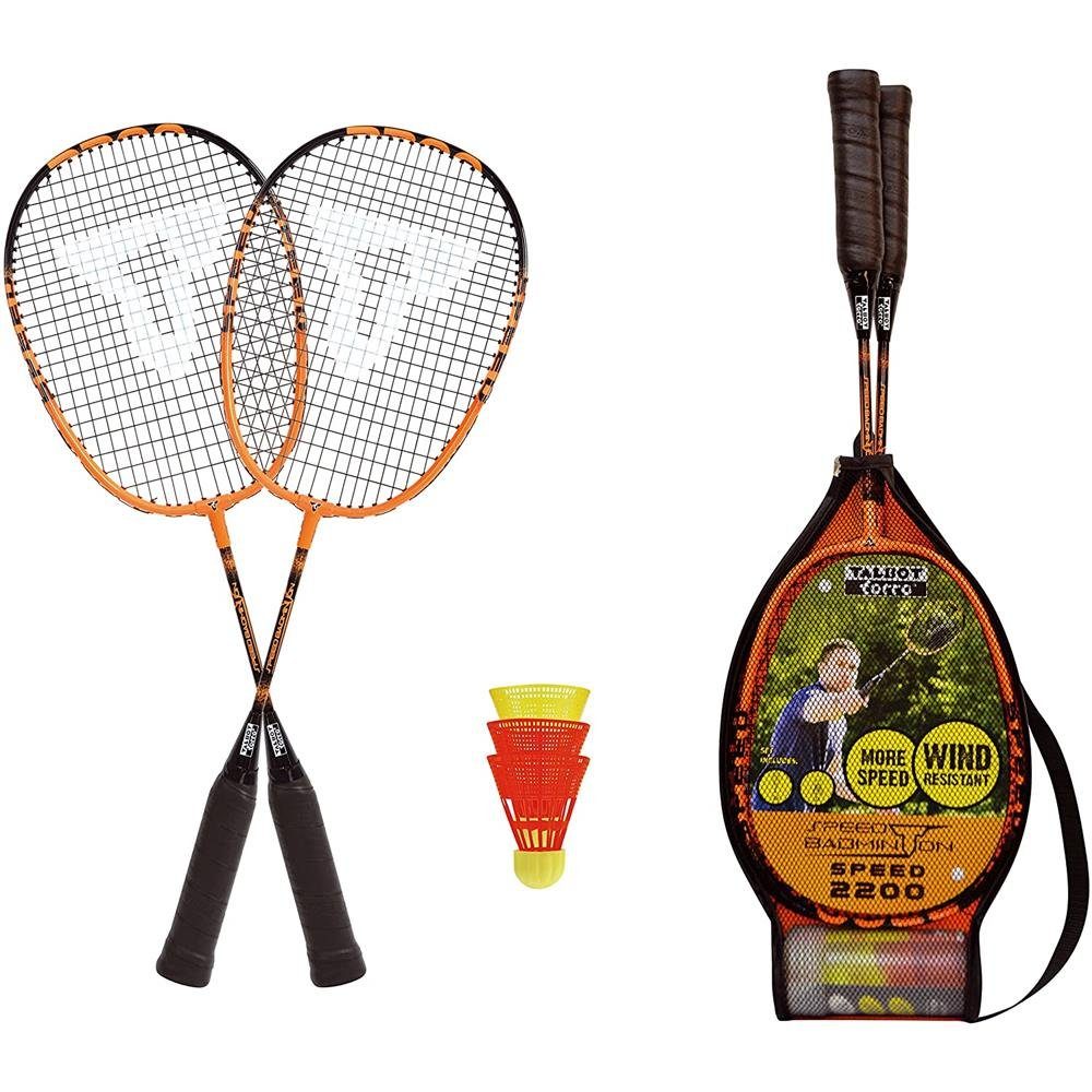Talbot-Torro Spielzeug-Gartenset Badminton Set Speed 2200, (Set, 6-tlg), Speedbadminton Set, für Kinder und Einsteiger geeignet