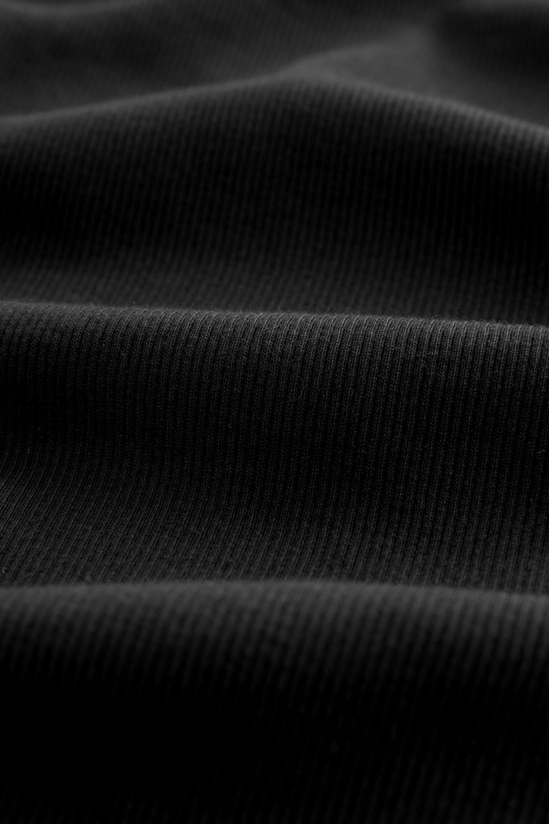 (1-tlg) Rundhalsausschnitt Langärmeliges mit Next Sweatshirt Langarmshirt Black