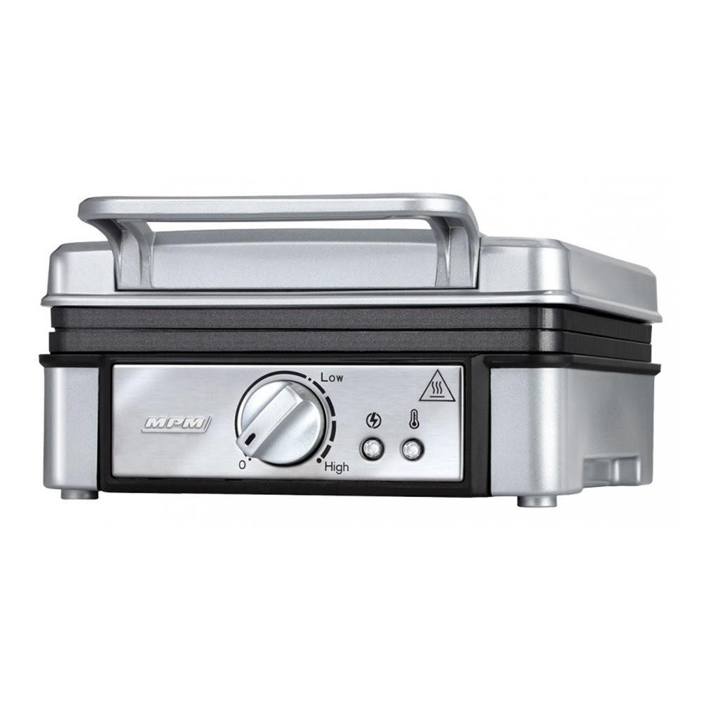 MPM 2-in-1-Kombi-Waffeleisen MGO-13 Waffeleisen 1400 W, tiefe Antihaftplatten, 2 Waffeln, Extra tiefe Backformen, Bräunungswahl, Antihaft