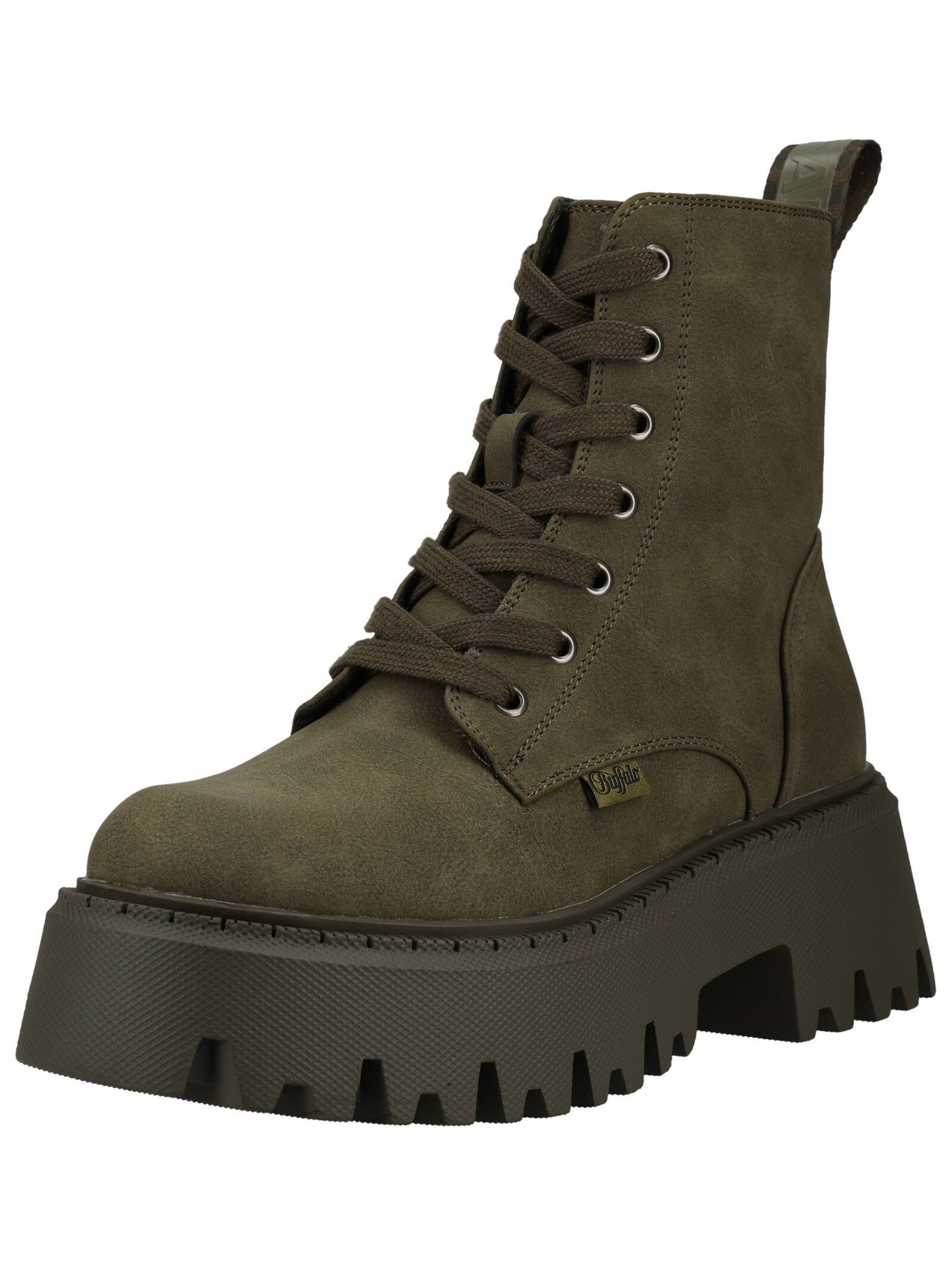 Buffalo Buffalo Stiefelette Lederimitat Schnürstiefelette