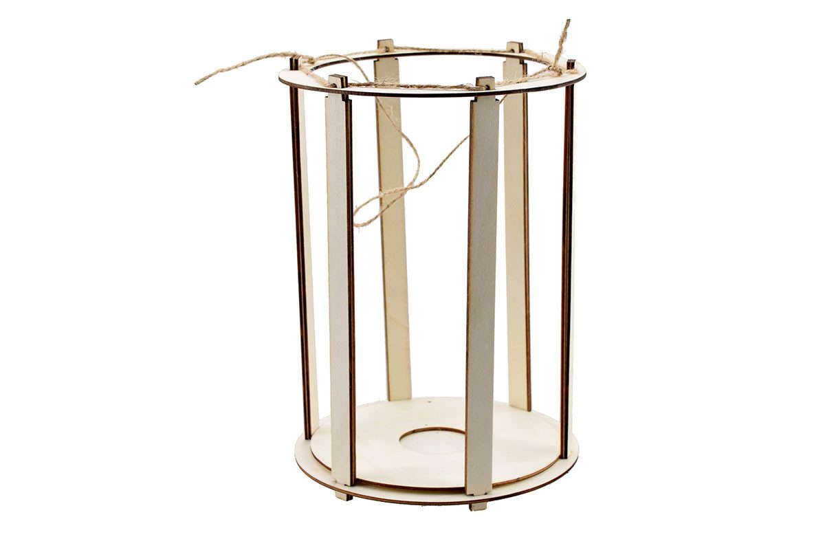 AVANTGARDE Umzugslaterne Holzlaterne Rund Stecksystem günstig online kaufen