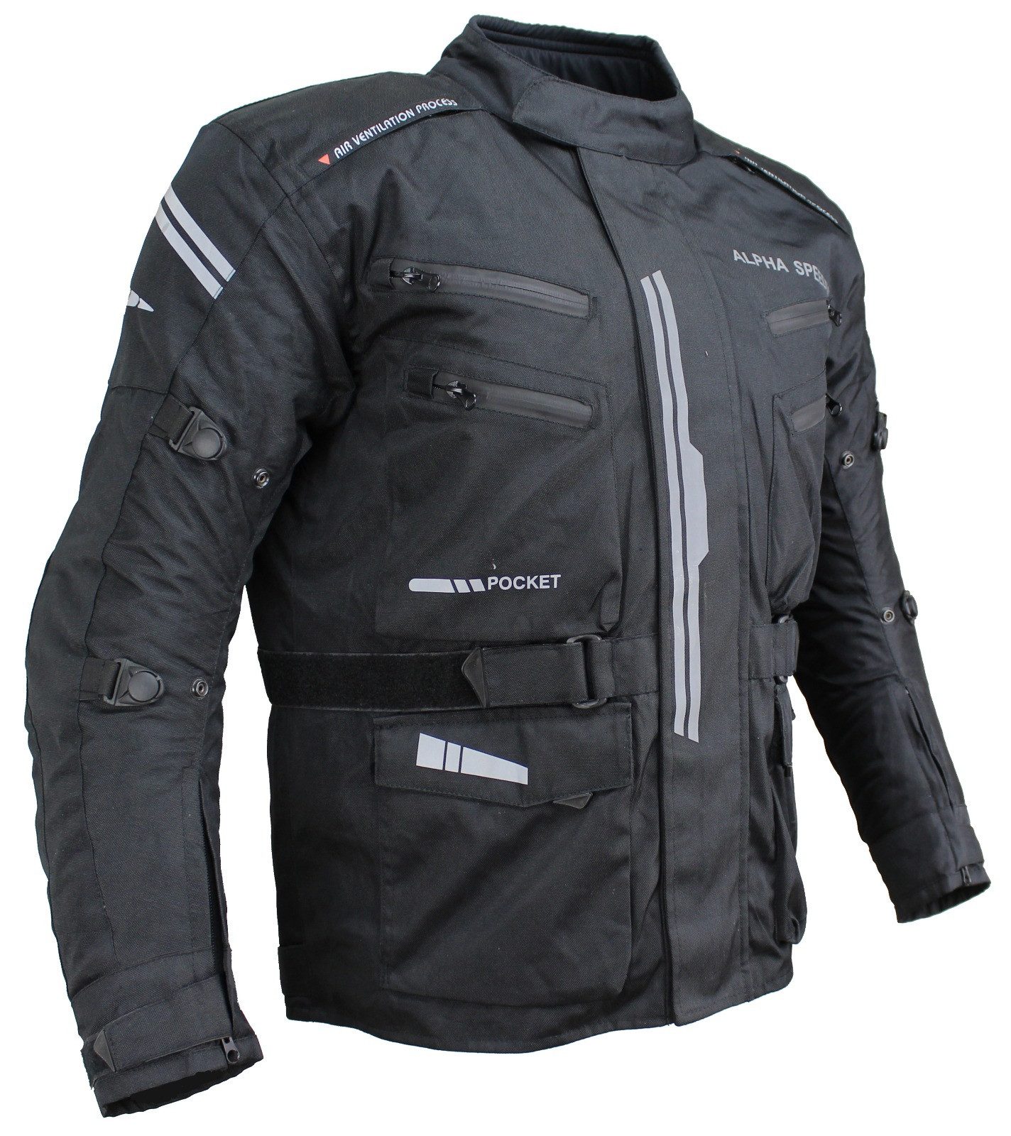 Alpha Speeds Motorradjacke JET PRO, All-Saison Motorradjacke inklusive Prot günstig online kaufen