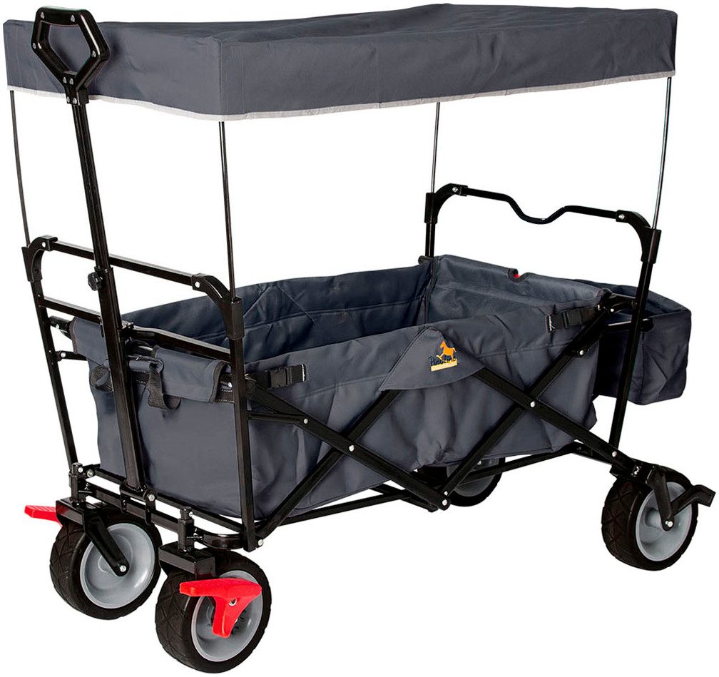 Pinolino® Bollerwagen Paxi dlx, anthrazit, BxTxH: 124x59x66 cm, mit Bremse