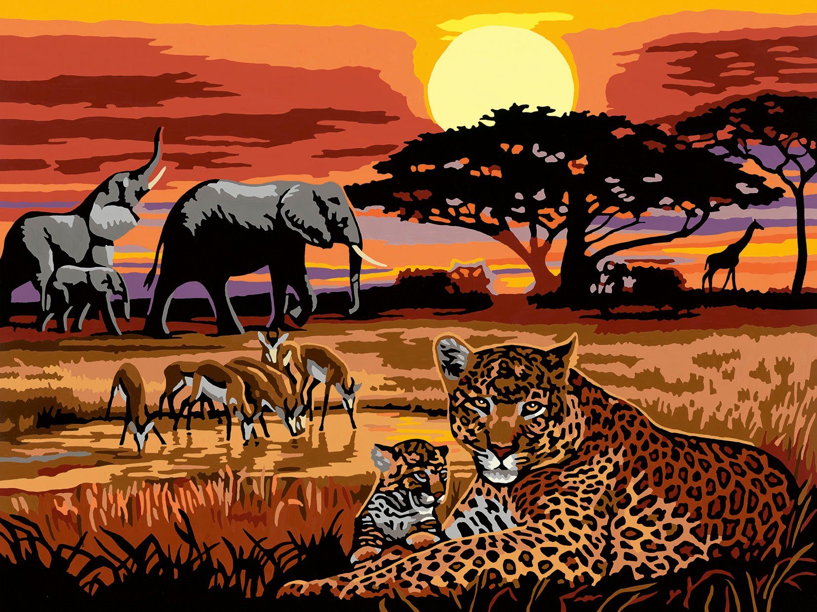 Ravensburger Malen nach Zahlen CreArt, Savannah Landscapes, Made in Europe