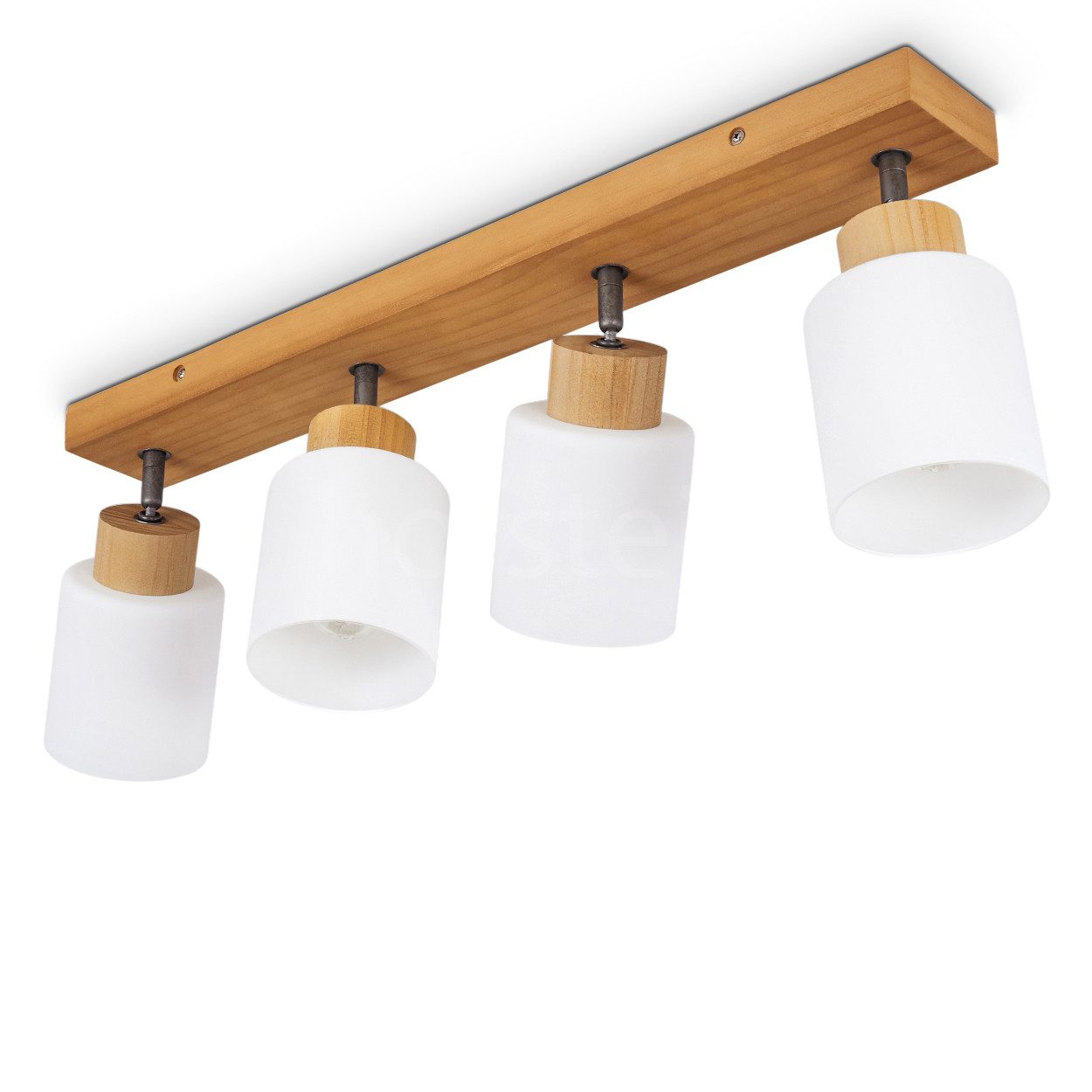 hofstein Deckenleuchte »Montemassi« Deckenlampe aus Holz/Metall/Glas in Nat günstig online kaufen