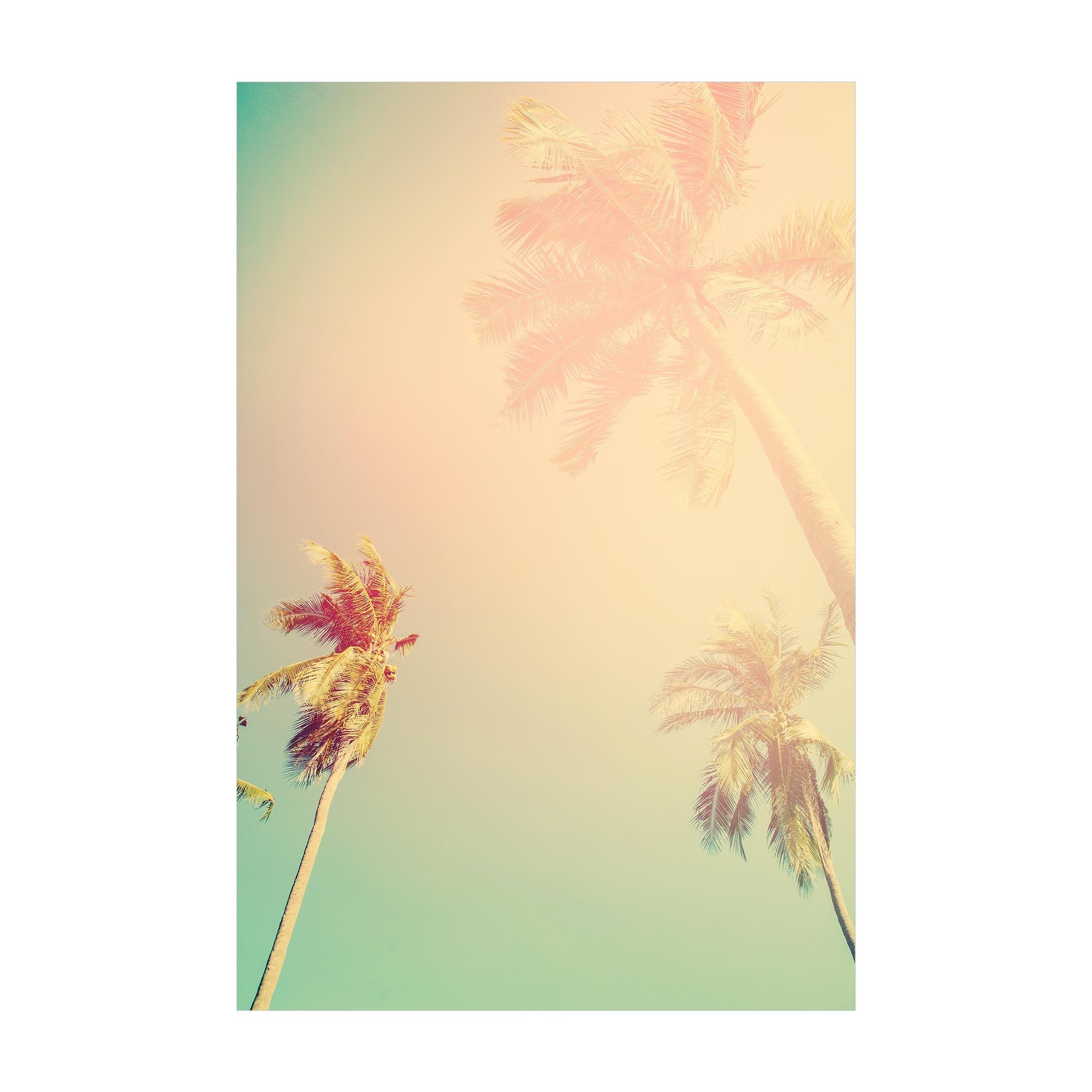 Bilderdepot24 Teppich Vinyl Wohnzimmer Schlafzimmer Flur Küche Tropical modern, rechteckig - pastell glatt, nass wischbar (Küche, Tierhaare) - Saugroboter & Bodenheizung geeignet