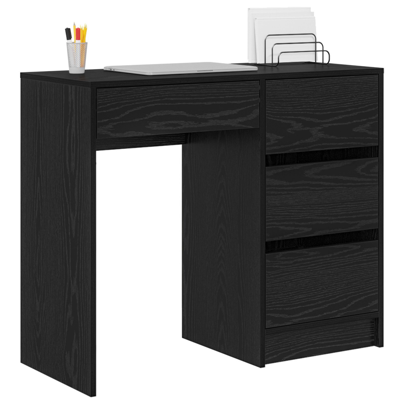 vidaXL Schreibtisch Schwarzer Eichenschreibtisch Schwarze Eiche günstig online kaufen