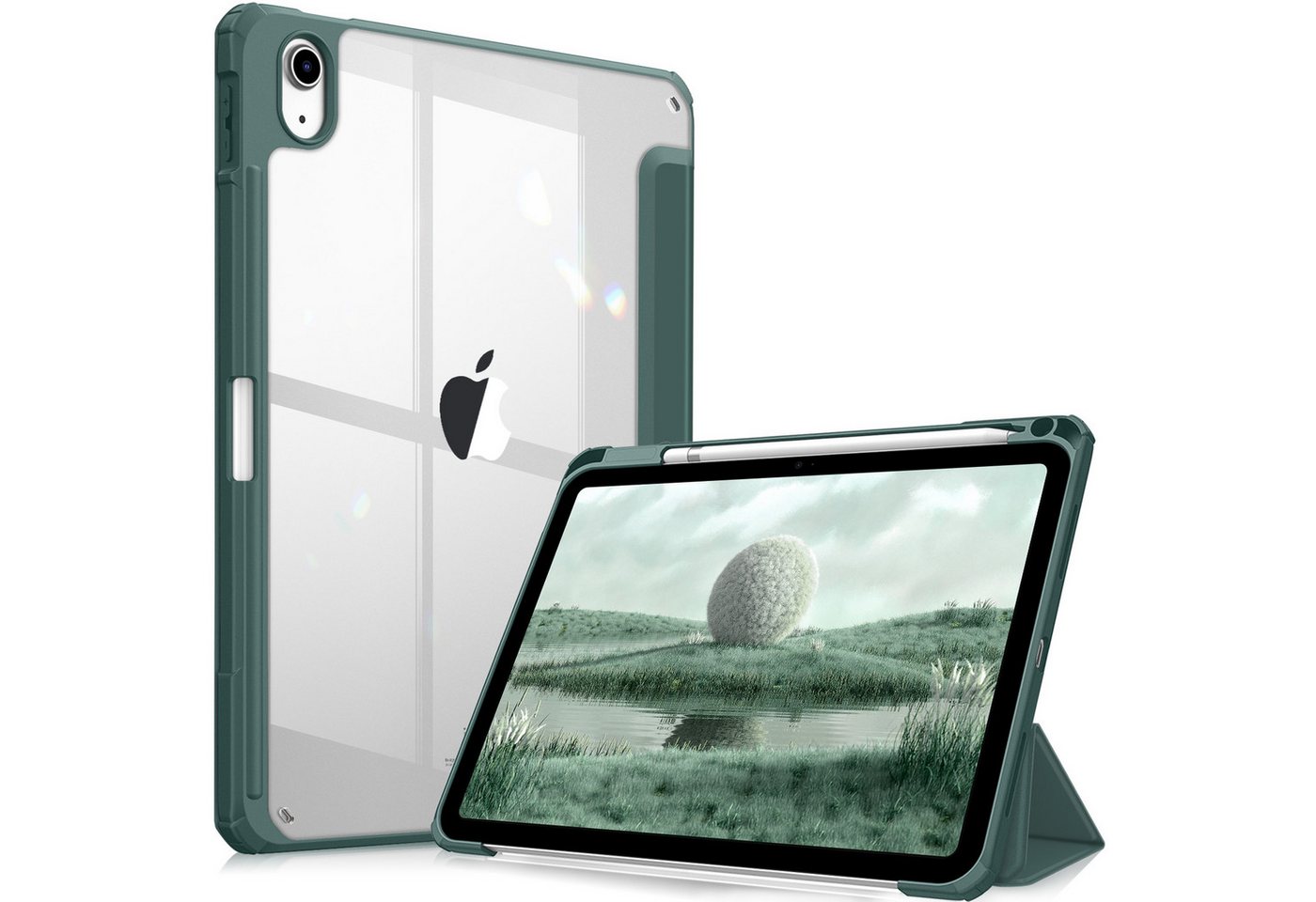 Fintie Tablet-Hülle für iPad 11 Generation 11 Zoll 2025 (A16), iPad 10 Generation 2022 10.9 Zoll, mit Stifthalter, Stoßfeste Hybrid Hülle mit transparenter Hartschale