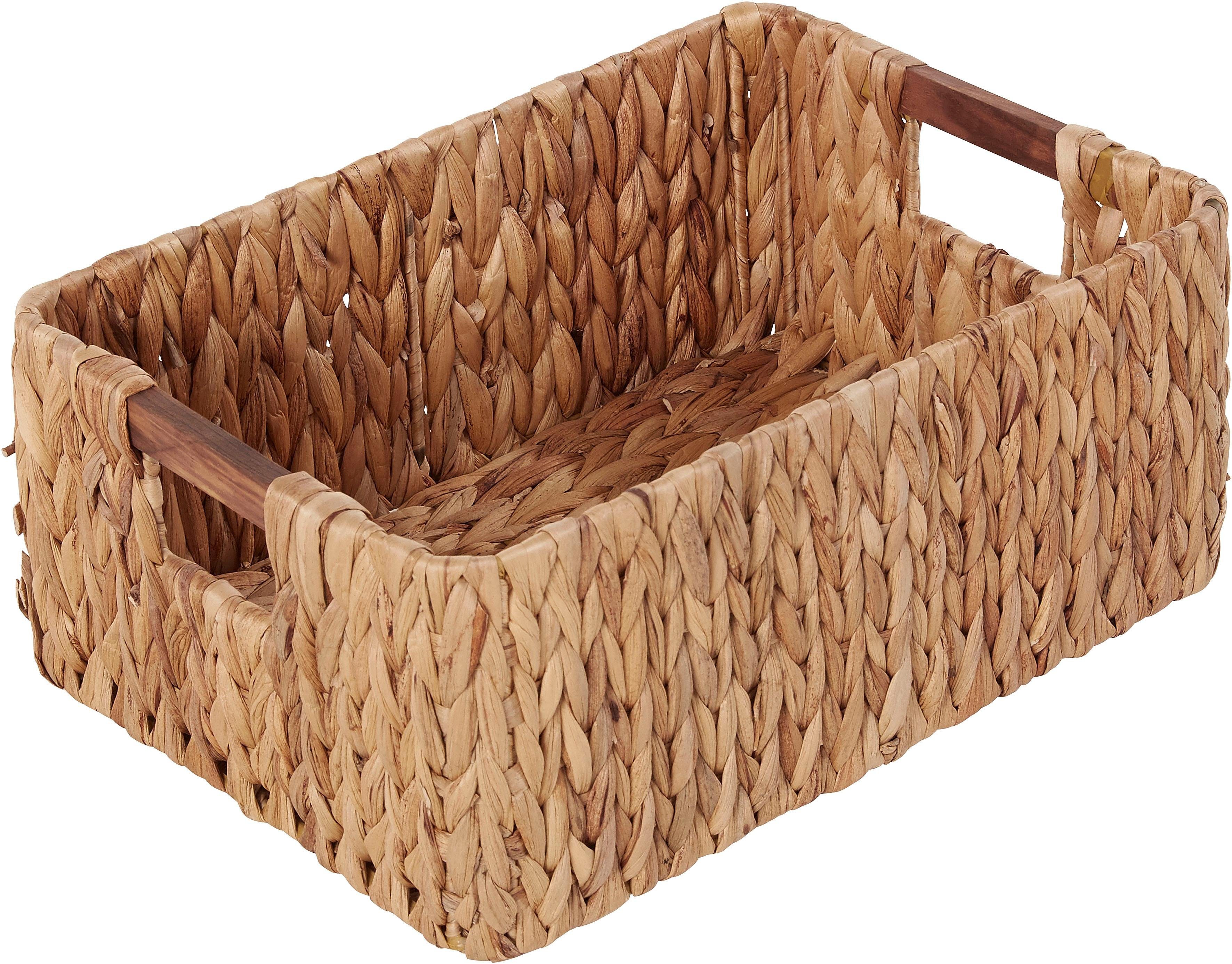 Home affaire Organizer Flechtkorb, Aufbewahrungskorb, (B/T/H): 39/27/16 cm günstig online kaufen